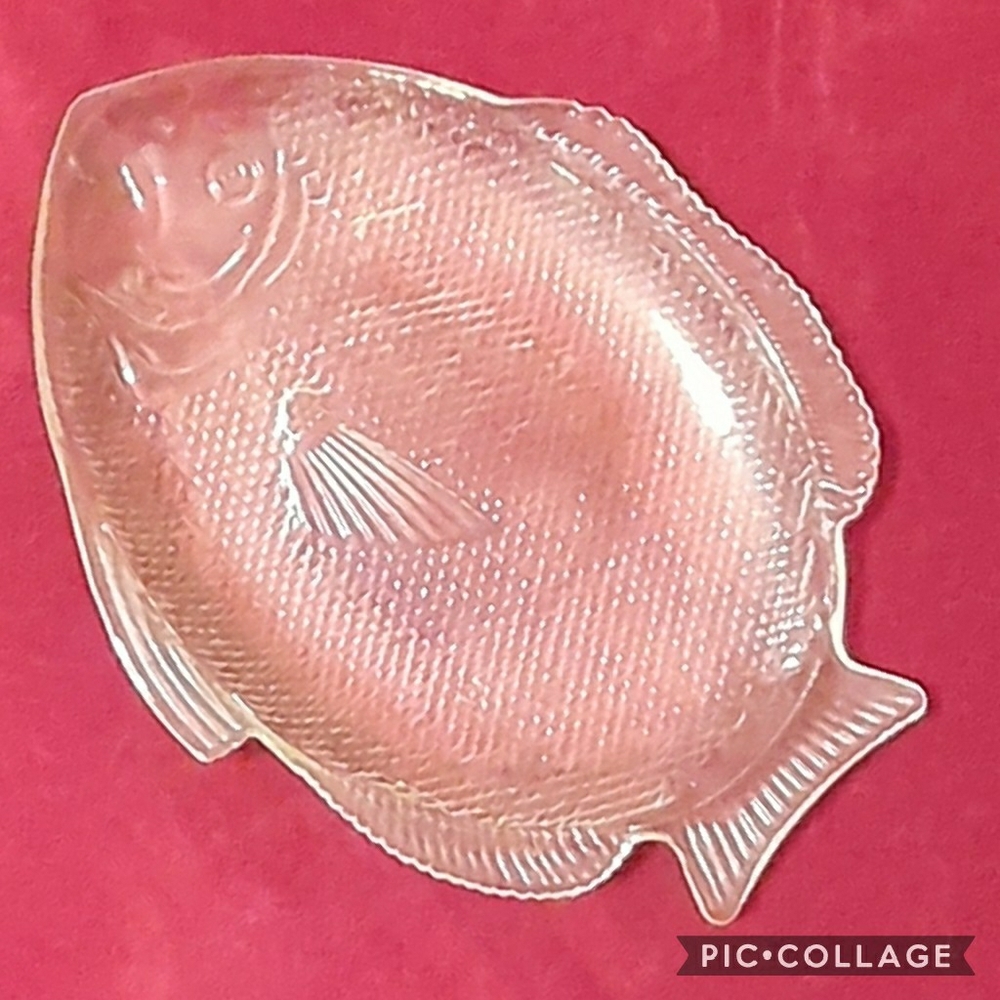 Clear Glass Fish Serving Platter